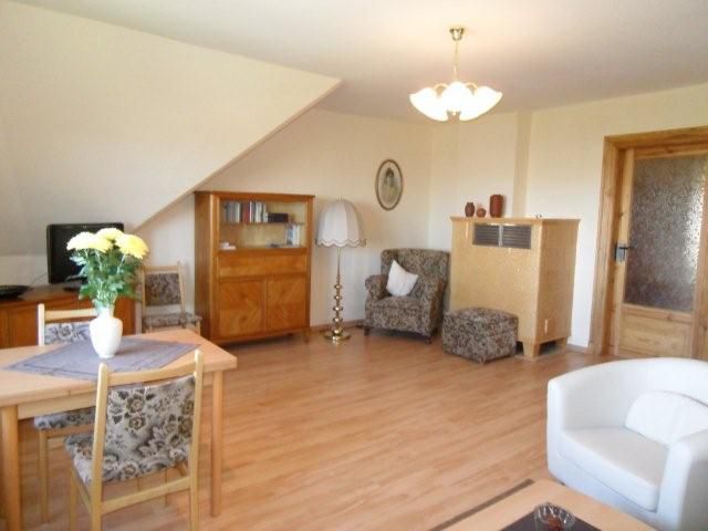 Dresden Ferienwohnung Panoramablick - Villa Gisela: Wohnzimmer mit  Fernblick